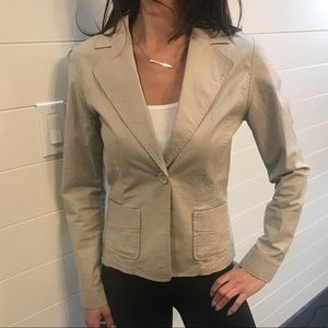 Nordstrom Halogen Blazer mini pinstripe cream